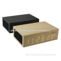 Wooden Bluetooth speakers for iPhone 5/smartphone, with alarm, clock, thermometer, CE mark